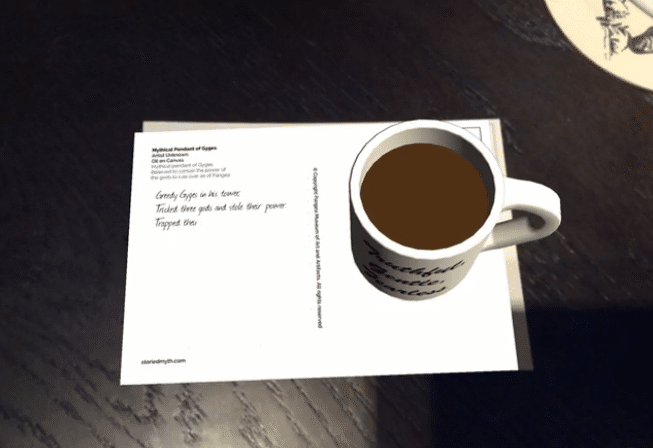 'Storied Myth' AR coffee cup clue