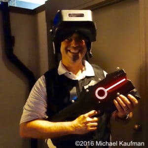 Michael Kaufman, the Architechnologist, geared up for THE VOID