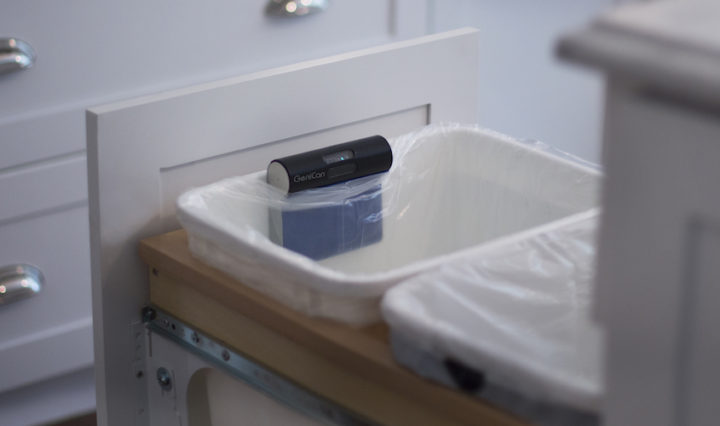 GeniCan creates a shopping list by scanning items on their way into the trash.