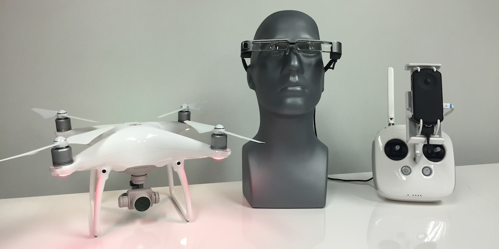 DJI Drone and Epson Moverio Smart Glasses