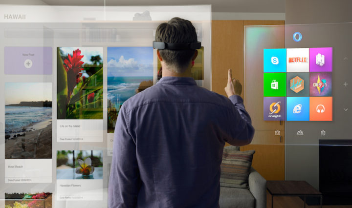 Augmented reality through Microsoft Hololens