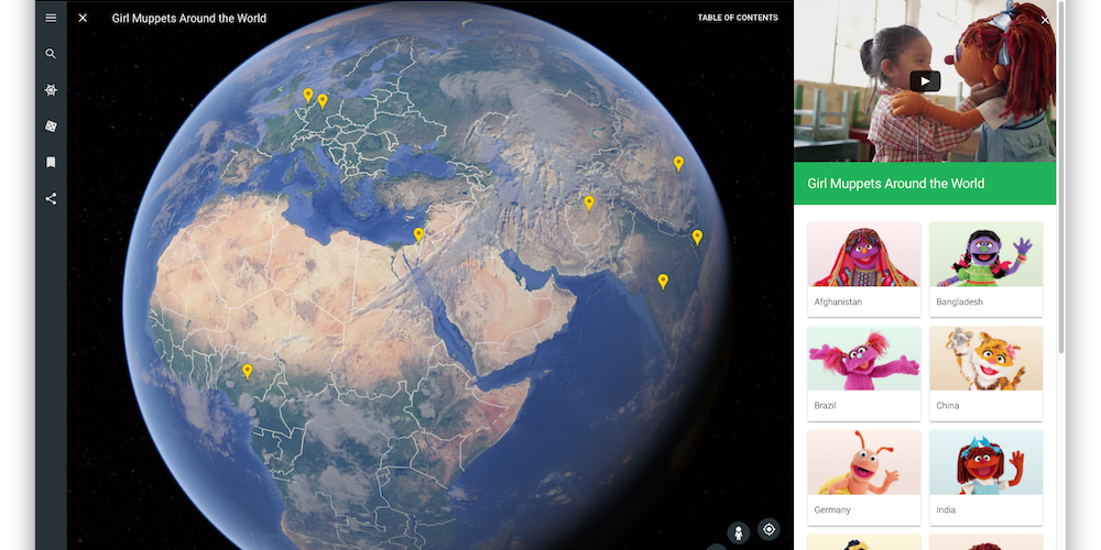 Learn about local cultures with the new Google Earth and Sesame Workshop.