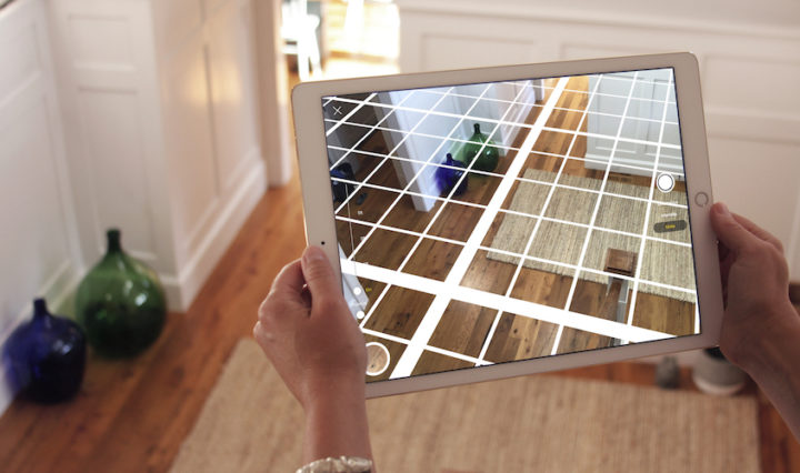 Perspective Finder in Morpholio's Trace app adds grid in virtual reality.