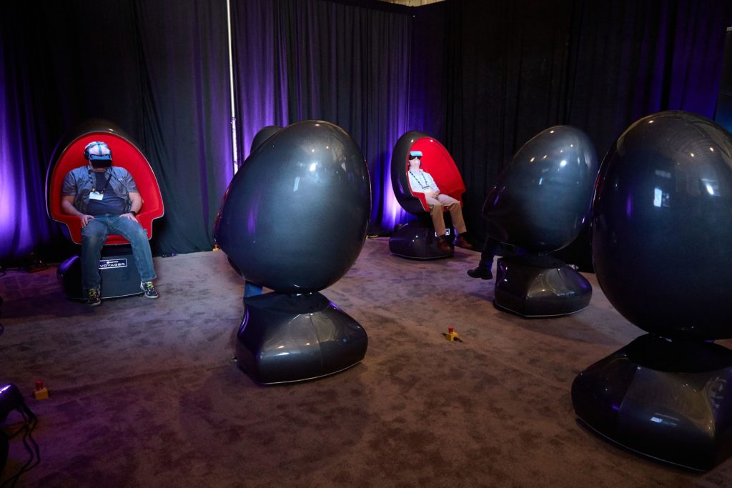 Immersive Enjoyment – To give VR OTL attendees an understanding of the complete, immersive VR experience in theatres that are being planned around the globe, Promise provided a number of their variable-speed vibration seats for the event.