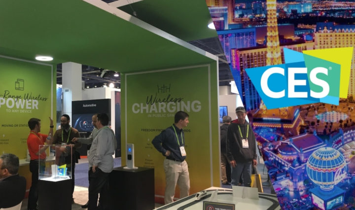 The Wi-Charge booth at CES 2019.